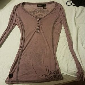 Harley Davidson long sleeve burnout tee